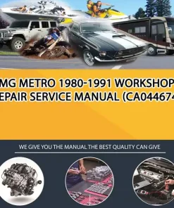 Mg Metro 1980-1991 Workshop Repair Service Manual (CA044674)