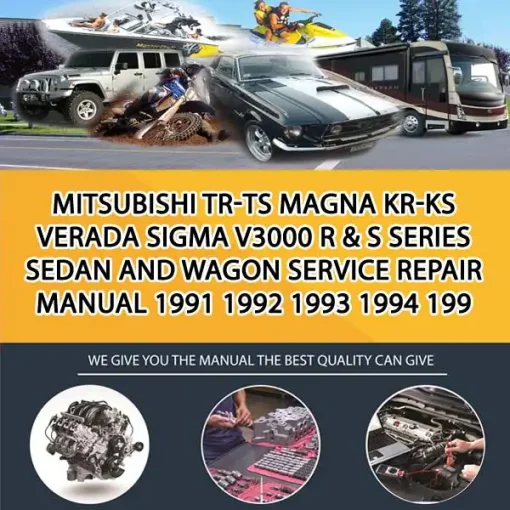 Mitsubishi Tr-Ts Magna Kr-Ks Verada Sigma V3000 R & S Series Sedan And Wagon Service Repair Manual 1991 1992 1993 1994 199 (CA056510)