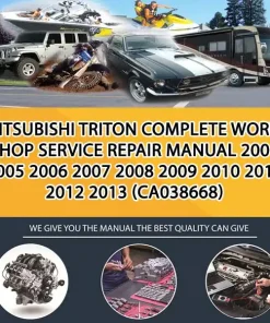 Mitsubishi Triton Complete Workshop Service Repair Manual 2004 2005 2006 2007 2008 2009 2010 2011 2012 2013 (CA038668)