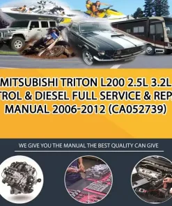 Mitsubishi Triton L200 2.5L 3.2L Petrol & Diesel Full Service & Repair Manual 2006-2012 (CA052739)