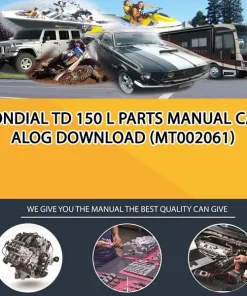 Mondial Td 150 L Parts Manual Catalog Download (MT002061)
