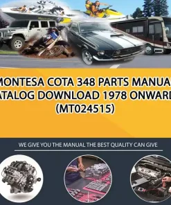 Montesa Cota 348 Parts Manual Catalog Download 1978 Onwards (MT024515)