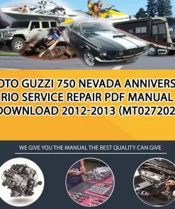 Moto Guzzi 750 Nevada Anniversario Service Repair Pdf Manual Download 2012-2013 (MT027202)