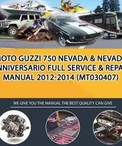Moto Guzzi 750 Nevada & Nevada Anniversario Full Service & Repair Manual 2012-2014 (MT030407)