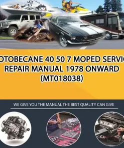 Motobecane 40 50 7 Moped Service Repair Manual 1978 Onward (MT018038)