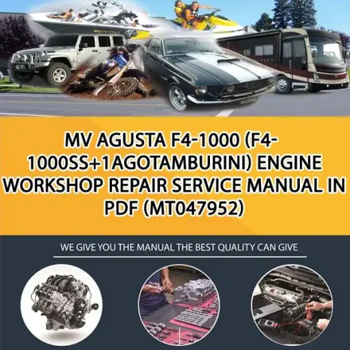 Mv Agusta F4-1000 (F4-1000SS+1AgoTamburini) Engine Workshop Repair Service Manual In Pdf (MT047952)
