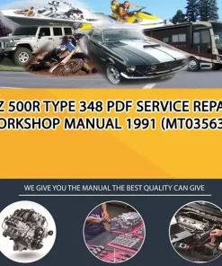 Mz 500R Type 348 Pdf Service Repair Workshop Manual 1991 (MT035631)