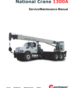 National Crane 1300A Workshop Repair Service Manual PDF Download