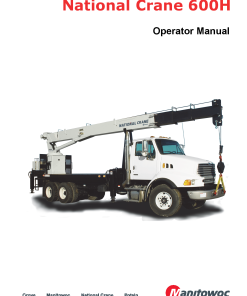 National Crane 600H Operators and Maintenance Manual PDF Download
