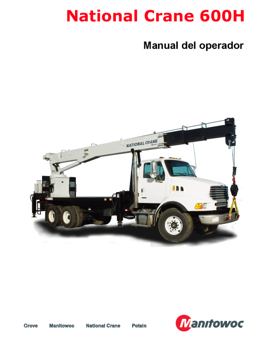 National Crane 600H Spanish Operators and Maintenance Manual PDF Download