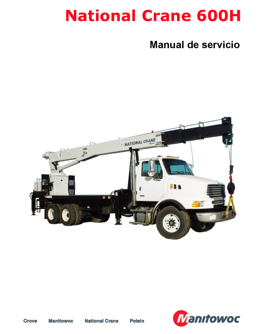 National Crane 600H Spanish Workshop Repair Service Manual PDF Download