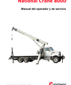 National Crane 800D Spanish Workshop Repair Service Manual PDF Download
