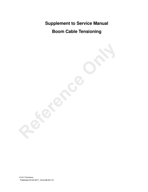 National Crane 800D Workshop Repair Service Manual PDF Download