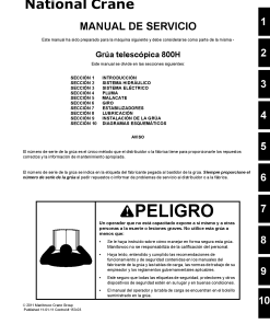 National Crane 800H Spanish Workshop Repair Service Manual PDF Download