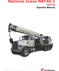 National Crane NBT40-1 Operators and Maintenance Manual PDF Download