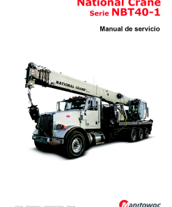 National Crane NBT40-1 Spanish Workshop Repair Service Manual PDF Download