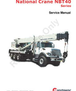 National Crane NBT40 Workshop Repair Service Manual PDF Download