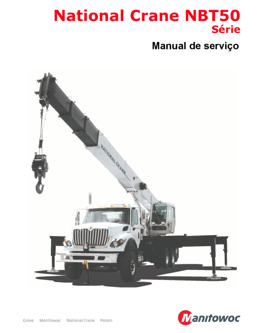 National Crane NBT50 Portuguese Workshop Repair Service Manual PDF Download