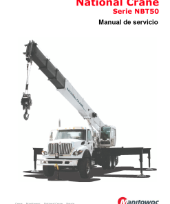 National Crane NBT50 Spanish Workshop Repair Service Manual PDF Download