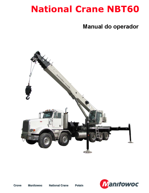 National Crane NBT60 Portuguese Operators and Maintenance Manual PDF Download