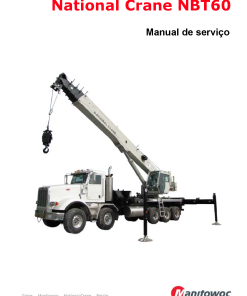 National Crane NBT60 Portuguese Workshop Repair Service Manual PDF Download