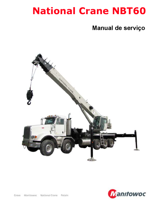 National Crane NBT60 Portuguese Workshop Repair Service Manual PDF Download