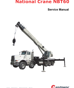 National Crane NBT60 Workshop Repair Service Manual PDF Download