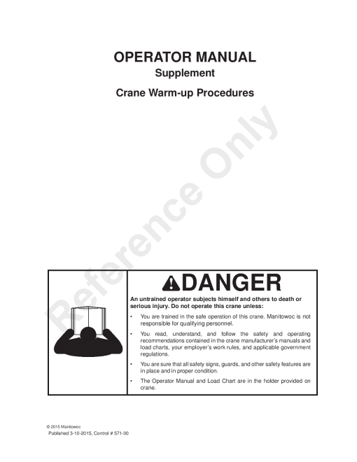 National Crane NC1400A Operators and Maintenance Manual PDF Download