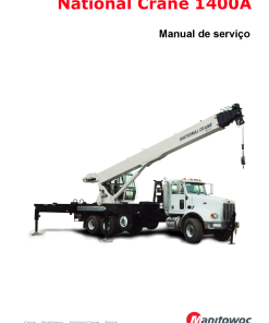 National Crane NC1400A Portuguese Workshop Repair Service Manual PDF Download