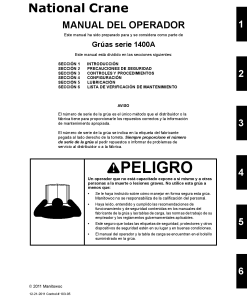 National Crane NC1400A Spanish Operators and Maintenance Manual PDF Download