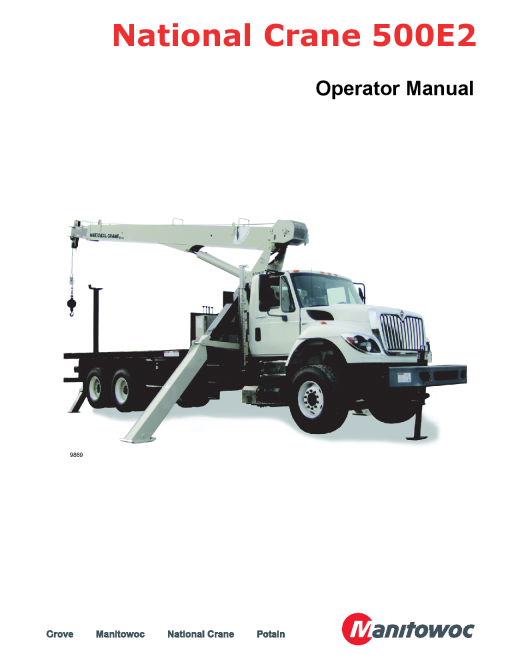 National Crane NC500E2 Operators and Maintenance Manual PDF Download