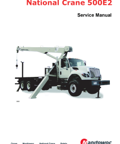 National Crane NC500E2 Workshop Repair Service Manual PDF Download