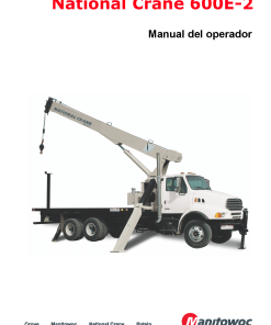 National Crane NC600E2 Spanish Operators and Maintenance Manual PDF Download