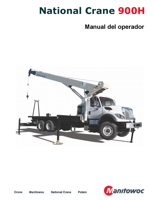 National Crane NC900 Spanish Operators and Maintenance Manual PDF Download
