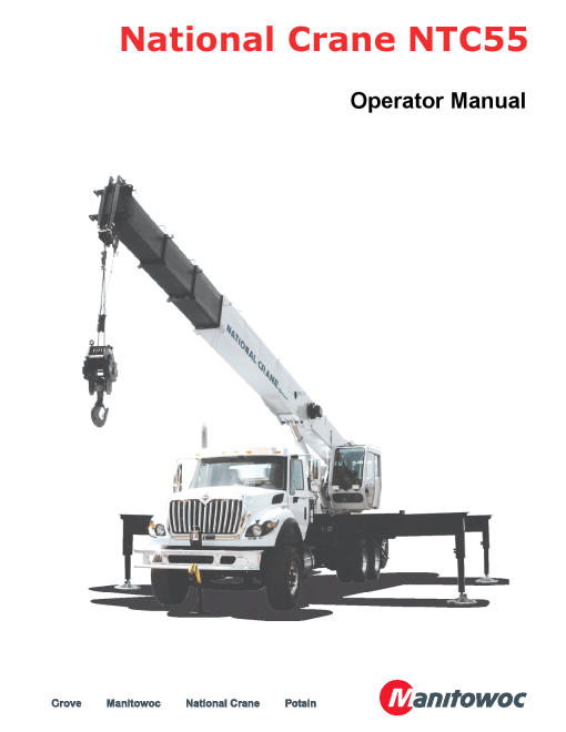 National Crane NTC55 Operators and Maintenance Manual PDF Download