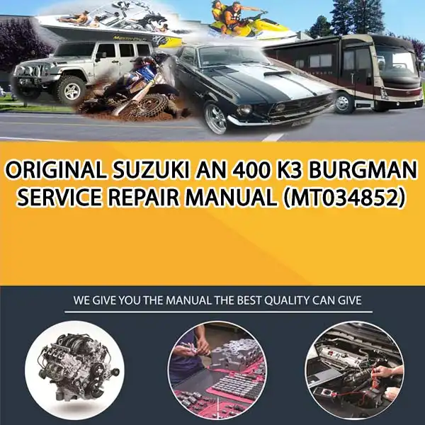Original Suzuki An 400 K3 Burgman Service Repair Manual (MT034852)