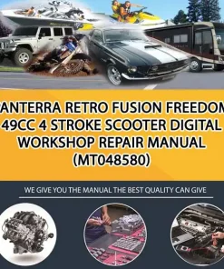 Panterra Retro Fusion Freedom 49Cc 4 Stroke Scooter Digital Workshop Repair Manual (MT048580)