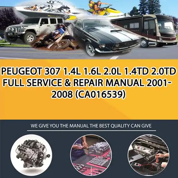 Peugeot 307 1.4L 1.6L 2.0L 1.4Td 2.0Td Full Service & Repair Manual 2001-2008 (CA016539)
