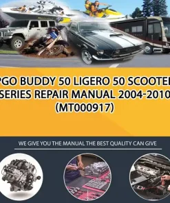 Pgo Buddy 50 Ligero 50 Scooter Series Repair Manual 2004-2010 (MT000917)