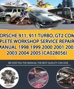 Porsche 911, 911 Turbo, Gt2 Complete Workshop Service Repair Manual 1998 1999 2000 2001 2002 2003 2004 2005 (CA028056)