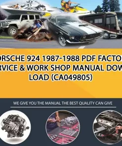 Porsche 924 1987-1988 Pdf Factory Service & Work Shop Manual Download (CA049805)