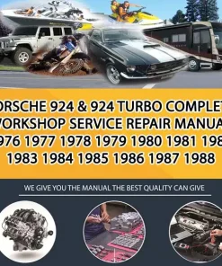 Porsche 924 & 924 Turbo Complete Workshop Service Repair Manual 1976 1977 1978 1979 1980 1981 1982 1983 1984 1985 1986 1987 1988 (CA032770)