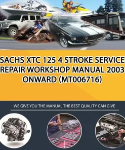 Sachs Xtc 125 4 Stroke Service Repair Workshop Manual 2003 Onward (MT006716)