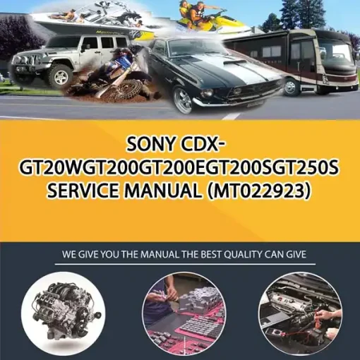Sony Cdx-Gt20WGt200Gt200EGt200SGt250S Service Manual (MT022923)