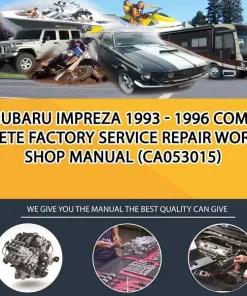 Subaru Impreza 1993 - 1996 Complete Factory Service Repair Workshop Manual (CA053015)