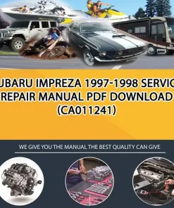 Subaru Impreza 1997-1998 Service Repair Manual Pdf Download (CA011241)