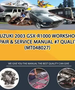 Suzuki 2003 Gsx-R1000 Workshop Repair & Service Manual #- Quality! (MT048027)