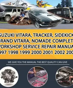 Suzuki Vitara, Tracker, Sidekick Grand Vitara, Nomade Complete Workshop Service Repair Manual 1997 1998 1999 2000 2001 2002 2003 (CA011764)
