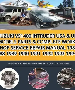Suzuki Vs1400 Intruder Usa & Uk Models Parts & Complete Workshop Service Repair Manual 1987 1988 1989 1990 1991 1992 1993 1994 1 (MT005888)