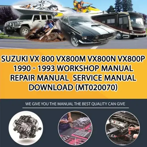 Suzuki Vx 800 Vx800M Vx800N Vx800P 1990 - 1993 Workshop Manual Repair Manual Service Manual Download (MT020070)